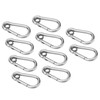 10Pcs Snap Hook Stainless Steel Safety Rope Spring Carabiner Hanging