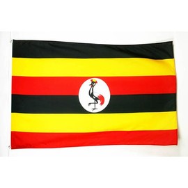 AZ FLAG Uganda Flag 3' x 5' - Ugandan Flags 90 x 150 cm - Banner 3x5 ft Light Polyester
