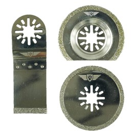 3 x TopsTools UNK3DA Diamond Grout Blades Compatible with Bosch Fein (Non-StarLock) Makita Milwaukee Einhell Ergotools Hitachi Parkside Ryobi Worx Workzone Multi tool Accessories