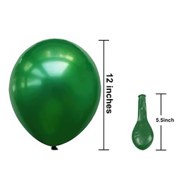 KBZVNAF Dark Green Latex Party Balloons - 50 Pack 12 inch Green Helium Balloons for Baby Shower Birthday Summer Jungle Theme Party Decorations