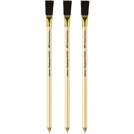 Faber-Castell Set of 3 Perfection 7058 B Pencils with Brush
