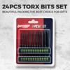 InPower Torx Bit Set, 24 PCS S2 Steel, 1&3'' Long