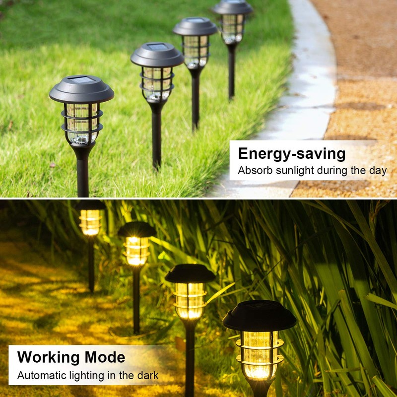 Solpex 8 Pack Solar Lights Outdoor, Warm White Solar Landscape