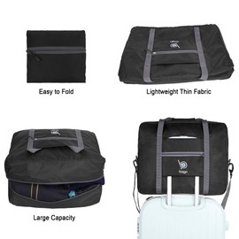 Bago 45x36x20 underseat Cabin Bag for EasyJet Airlines - Small Under seat Cabin Bag Duffle - Fits as EasyJet Cabin Bag 45x36x20 - Small Carry On Hand Luggage Bags for Air Travel (Black)