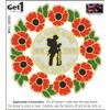 Get1 Poppy Sticker With Soldier and Wreath XL Size Ideal
