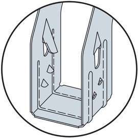 Simpson Strong-Tie IUS2.56/11.88 IUS Galvanized Face-Mount Joist Hanger for 2-1/2 in. x 11-7/8 in. Engineered Wood