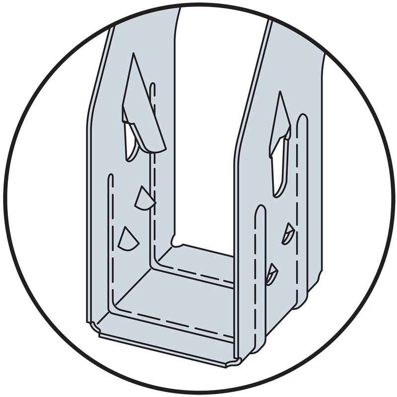 Simpson Strong-Tie IUS2.56/11.88 IUS Galvanized Face-Mount Joist Hanger for 2-1/2