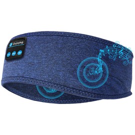 Sleep Mask Headphones, Bluetooth Sleep Mask for Men & Women, Wireless Music Blackout Eye Mask for Travel/Nap/Meditation/Relaxation, Sleep Headphones Headband, Gifts for Her (Navy)