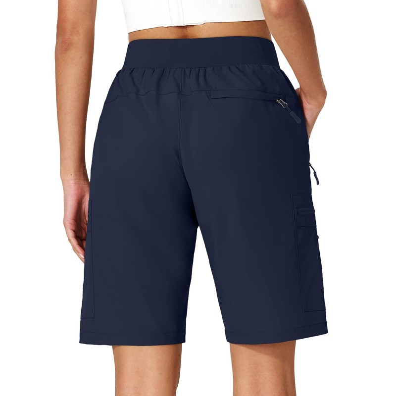 Ksmien - Pantalones cortos cargo para mujer, de secado rápido,