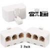 Telephone Splitters,RJ11 6P4C Duplex Wall Jack Adapter Dual Phone Line