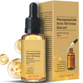 Shefave Peptide Serum, Gesichtspflege für Pralle und Straffe Haut zur Reduzierung Feiner Linien und Falten, 20% Collagen Hexapeptide Gesichtsserum Anti Aging Serum mit Hyaluron