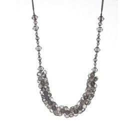 Swish Vetrobello Crystal effect faceted Beaded tieback, Charcoal