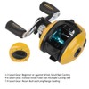 LE3000 Baitcasting Reel Left/Right Hand Metal Wheel Fishing Accessory Magnetic