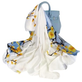 MAIRY Silk Scarf for Women UK Ladies Lightweight Scarves Neckscarf Shawls and Wraps for Women Neckerchief,180122