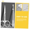 Beavorty 2sets Stainless Steel Eyebrow Trimmers Precision and Tweezers for