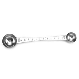 Measuring Spoon,CISHNOU Stainless Steel Double Headed Measuring Spoon Coffee Spoon with Scale (5-15ML)