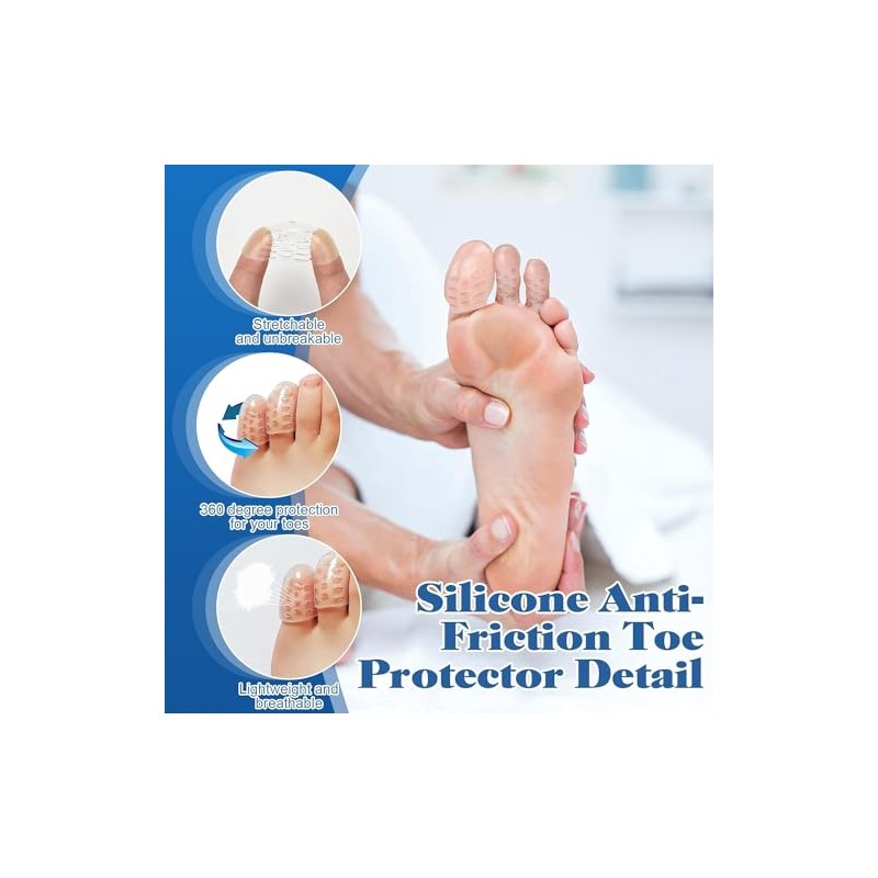 20 Pcs Protector para Dedos de Los Pies, Protector de