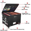 ENGPOW Fireproof Document Box with Wheels, Collapsible File Box with
