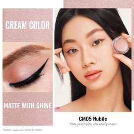 Oulac Matte Eyeshadow Peach Pink Waterproof Eyeshadow Primer Fine Texture Lasts 16 Hours + Quick Drying Smudge-proof Matte Surface Vegan 06 g (CM05) Nubile