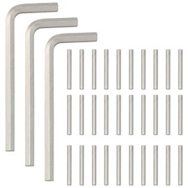 FMHXG 30PCS Hexagonal L Wrenches with 3 Cylindrical Pins Solid Positioning Pins Six Edge Hexagonal Screw Pin Loaders for Self Closing Door Hinge Metal Pins
