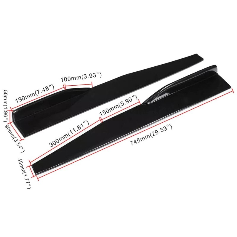 Unbranded For 2006-2014 Dodge Charger Front Bumper Lip Chin Splitter