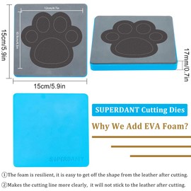 SUPERDANT Leather Coasters Cutting Dies Paw Print for Cup Die Cutter DIY Crafts Wooden Cutting Dies for Coffee Drinks Holder Die Cuts for Table Coffee Bar Kitchen Room Decor Housewarming Gifts