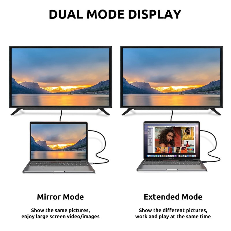 Tek Styz HDMI USB-C 8k/4k Cable Thunderbolt 5/4 Kit 2160-4320p