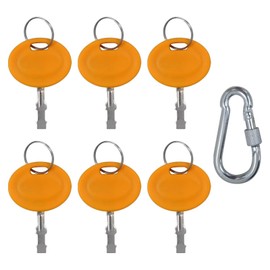 2025 New 6Pcs New Ignition Keys w/ 6 Key Rings&Carabiner 625-05002 925-1745 725-1745 for MTD Lawn Tractors 2005 13A1760F700, 13A3760F700, 13A3761G700, 13A3771G700, 13A3791G700, 31AO791G718