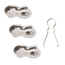 Bicycle 6 7 8 Speed Set of 3 Missing Links with Removal Tool Chain, Quick Link Bicycle Chain, Joint Chain, Reusable (6/7/8 Speeds)