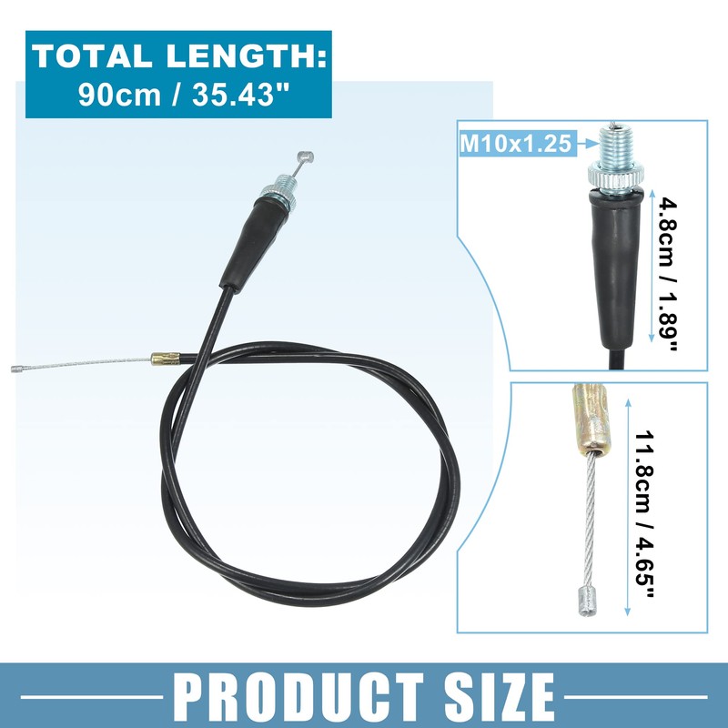 X AUTOHAUX Dirt Bike Throttle Cable 35.43" Gas Throttle Cable