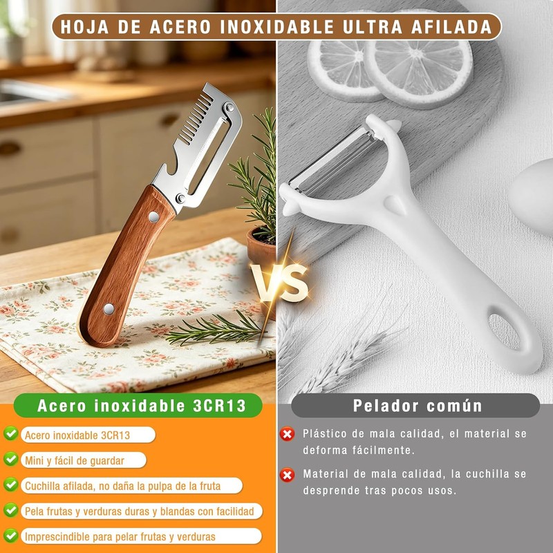 2PCS Pelador Verduras Multifunción