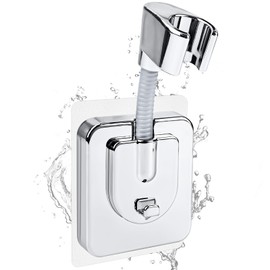 FLEXNOVA Duschkopfhalterung Ohne Bohren,Duschhalterung Ohne Bohren,Duschbrause Handbrause Halterung,Duschkopfhalter für Duschkopf Shower Head Holder Wand-Brausehalterung Verstellbar für Das Bad