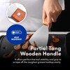 2Pcs Griddle Scraper,Stainless Steel Spatula for Cast Iron Wood Handle
