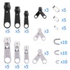 Vogueing Tool 84PCS Zipper Replacement Parts, Zipper Repair Kit for