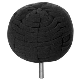 HARFINGTON Ball Buffing Polishing Pads 3 Inch Fine Cut Sponge Car Wheel Polishers Detail Polisher Tool with 1/4" Dia Shank for Automotive Car Metal Plastic Ceramic, Black