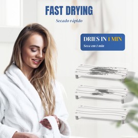 Plentio Fast Drying Diatomite Bathroom Trays, 2 Pack, Soap Dish Holders & Toothbrush Holders for Bathroom Counter, Water Absorbing Stone Sink Organizer for Bathroom and Kitchen, White