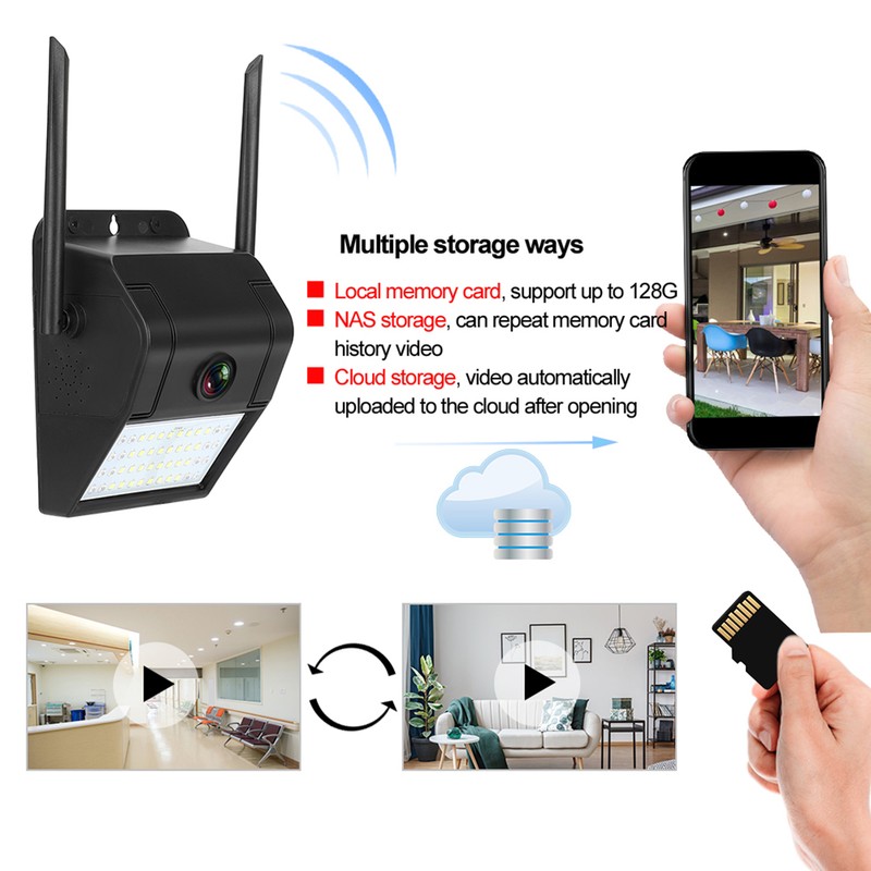 1080P Wifi Camera IP66 Waterproof V380pro Wall Mounted with LED