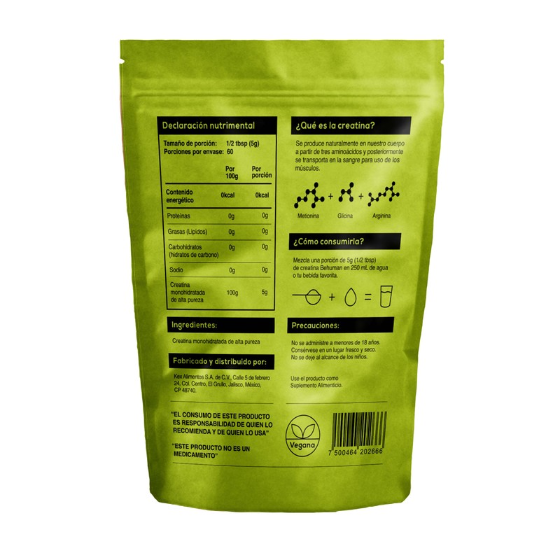 Behuman Creatina Monohidratada 300 g