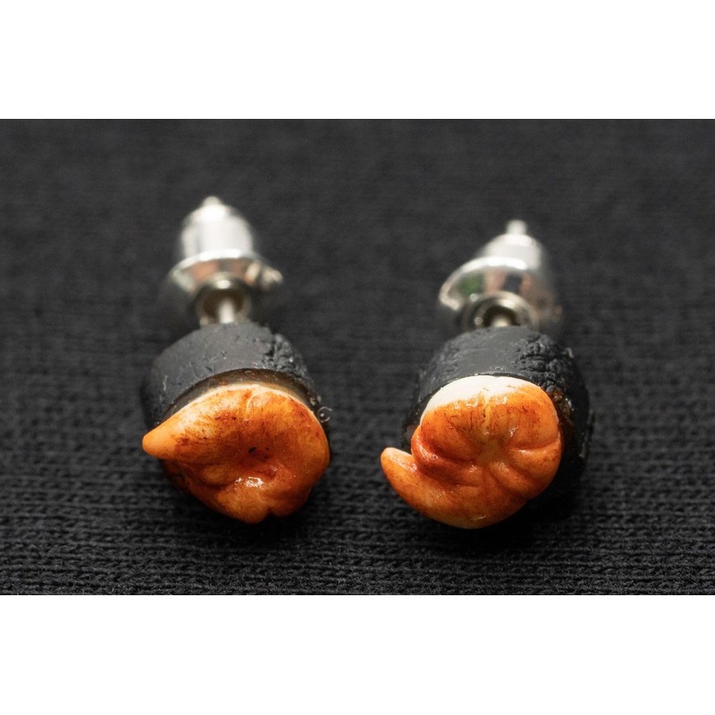 Miniblings Sushi Stud Earrings Handmade Japan Fish Asia Shrimp Maki