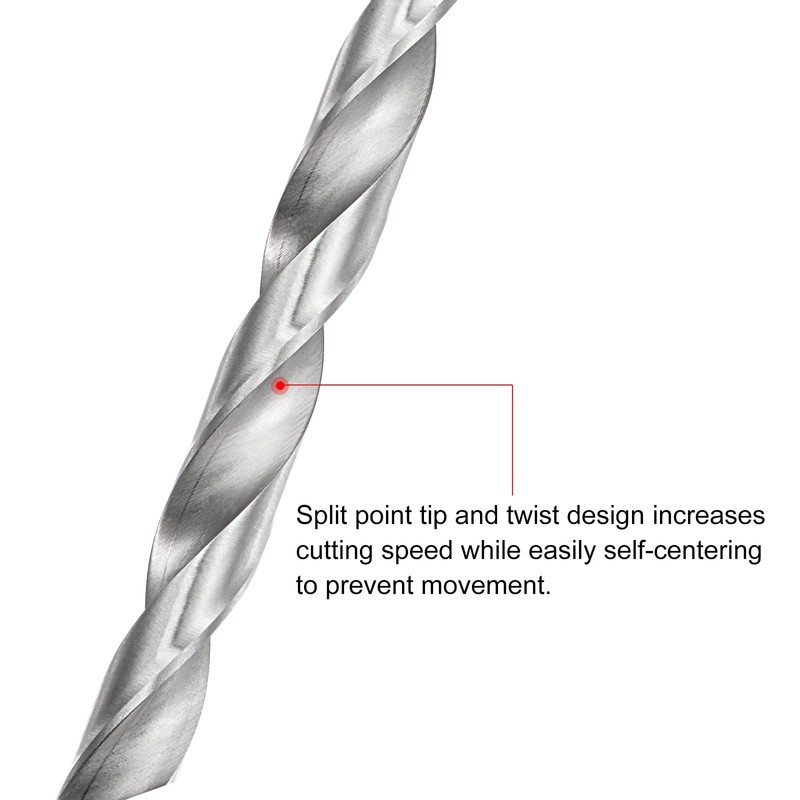 sourcing map 1 Piece Twist Drill Extra Long Drill Bit