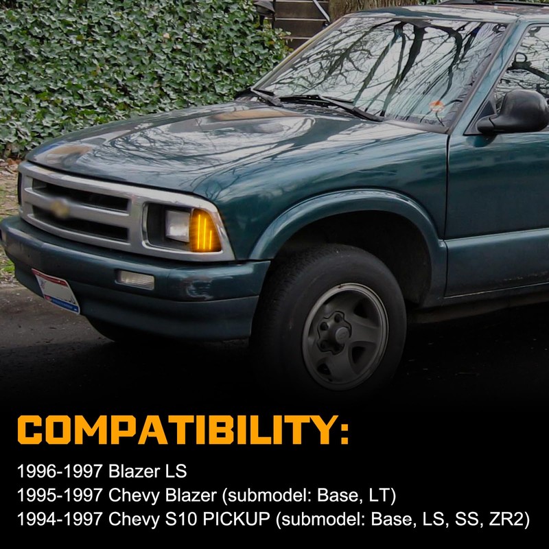 Gempro LED Corner Side Marker Lights for 1994-1997 Chevy Blazer