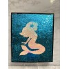 Unbranded Mermaid Crossing wall hanging with sequin Reversible Little Girls