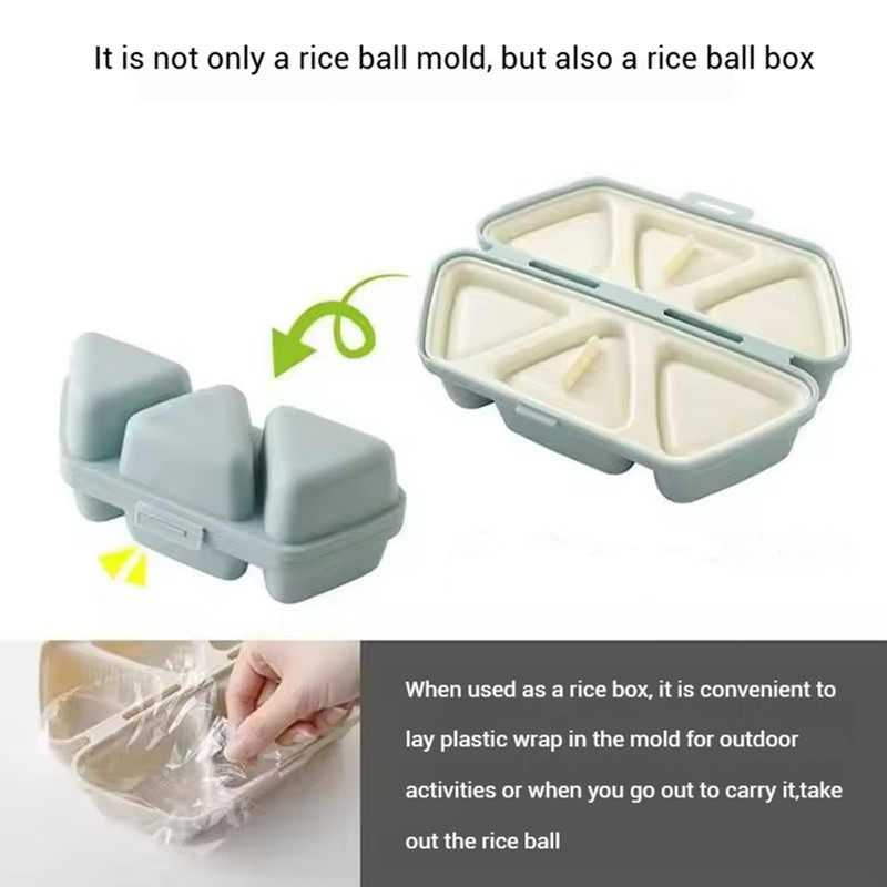 MYLEUS Triangle Sushi Mold - 6 in 1 Onigiri Mold