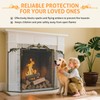 WICHEMI Fireplace Screen 3 Panel Folding Fireplace Screens 50.4 x