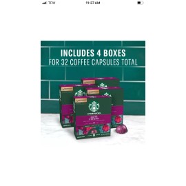Starbucks by Nespresso Vertuo Line Caff Verona Count 32 Exp 4-2026