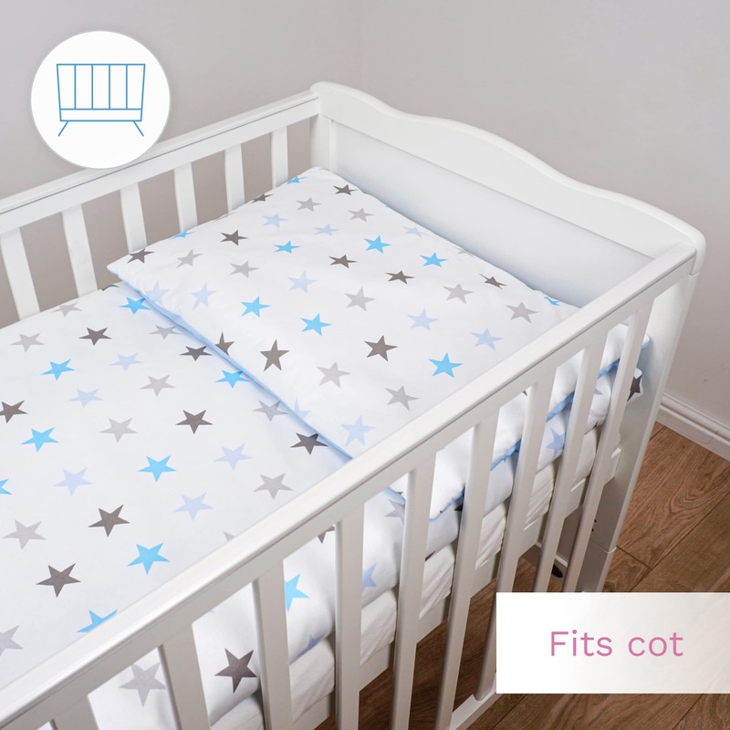 5 Piece Baby Bedding Duvet Pillow with Covers & Jersey