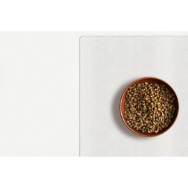 ExactMade - Clear Pet Bowl Mat - USA Made - Waterproof - 22 x 33 Inch - 2mm Thick Pebbled Vinyl - Dog Crate & Bird Cage Mat