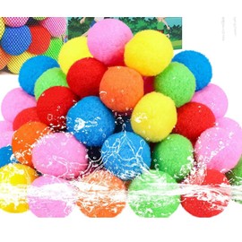 Water Ball Quick Fill Water for Pools, Fighting, Water Companions, Water Balloons for Outdoor Family, Friends, Backyard Summer Splash Party Gift (60 PCS Reusable Water Balls, 60 pcs)