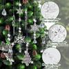 Pack of 63 Christmas Tree Decorations, DIY Acrylic Snowflakes Icicle
