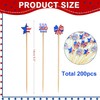 200pcs USA 250th Patriotic Cocktail Picks 4th of July Star